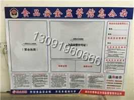 食品安全監(jiān)管公示牌